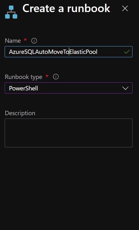 Create Runbook create-runbook